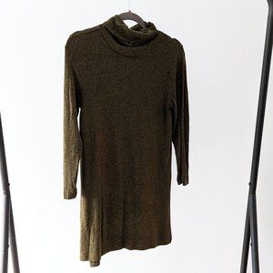 Green Cotton Dress - Turtle Neck - Size S - Old Navy